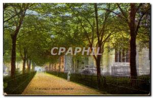 Postcard Old St Michaels Avenue Coventry