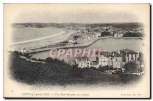 Old Postcard Saint Jean de Luz Vue Generale taking Ciboure