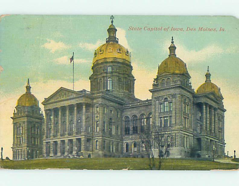 Divided-Back CAPITOL BUILDING Des Moines Iowa IA p1805