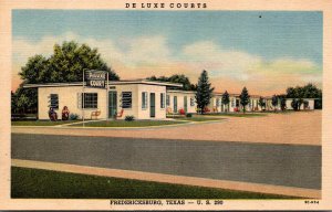 Texas Fredericksburg De Luxe Courts Curteich