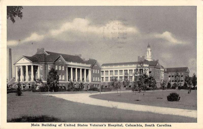 Columbia South Carolina main bldg US Veterans Hospital antique pc Z20748