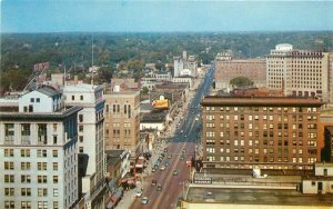 Flint Michigan Saginaw Airview 1950s autos Ludington Dexter Postcard 21-14503