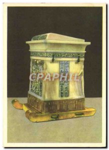 Old Postcard King Tutankhamun Treasures Egypt Canopic box