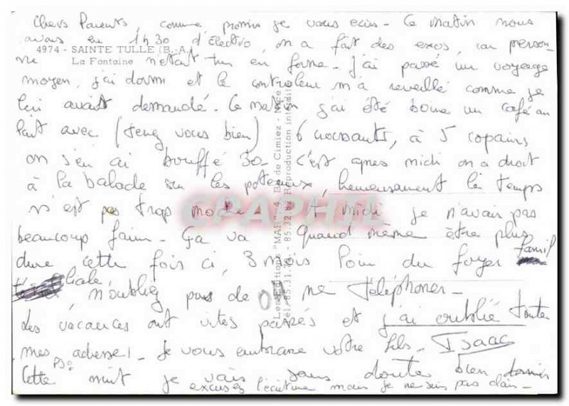 Modern Postcard Sainte Tulle B A Fountain