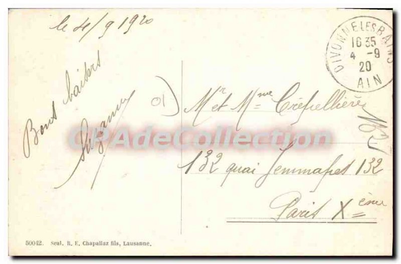 Old Postcard Divonne les Bains Temple