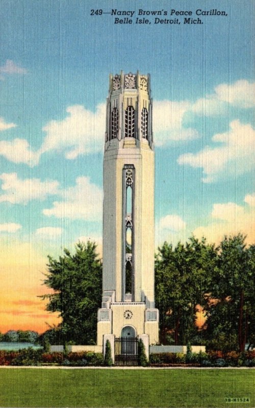 Michigan Detroit Belle Isle Nancy Brown's Peace Carillon Curteich