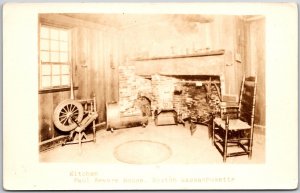 Kitchen Paul Revere House Boston Massachusetts MA Real Photo RPPC Postcard