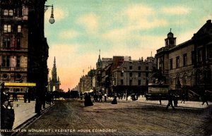 Scotland Edinburgh Wellington Monument and Register House