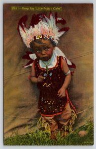 Heap Big Little Indian Chief Postcard N23
