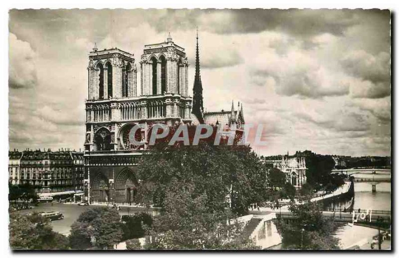 Old Postcard Paris while strolling General view of Notre Dame