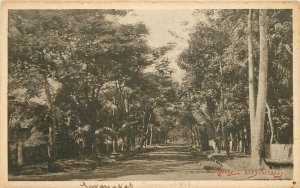 Laos SE Asia Savannakhet Postcard Une Avenue  Roadside 22-10814