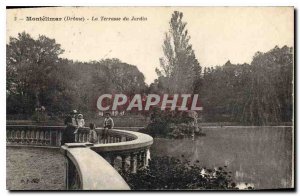 Old Postcard Montelimar drome the garden patio