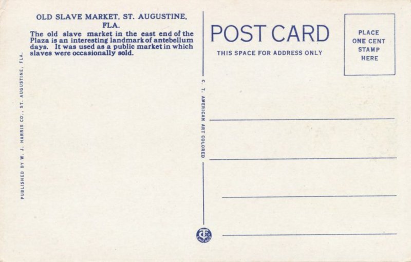 St Augustine FL, Florida - The Old Slave Market - WB