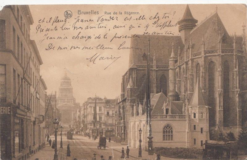 BF19466 rue de la regence chariot tramway  bruxelles belgium  front/back image
