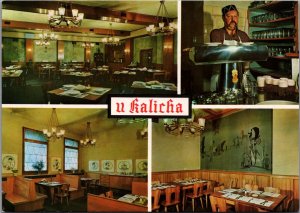 Czech Republic Restaurace U Kalicha Praha Prague Vintage Postcard BS24