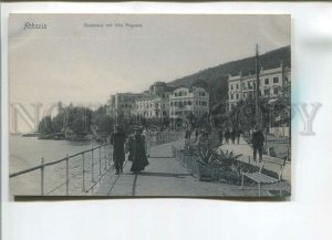 482566 1906 year Croatia Opatija Abbazia South Beach with Villa Augusta postcard