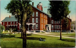 Postcard Bradford County Poor House in Burlington, Pennsylvania