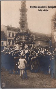 Hungary Budapest Krunit Bene Svecanosti u Budimpesti Poslije Zakletve RPPC C101