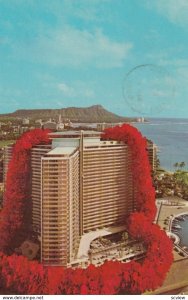 HONOLULU, Hawaii, 1968; Ilikai, overlooking Waikiki and the Yacht Harbor