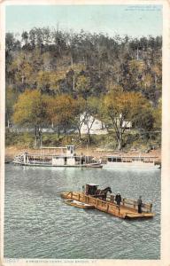 High Bridge Kentucky Primitive Ferry Waterfront Antique Postcard K85441