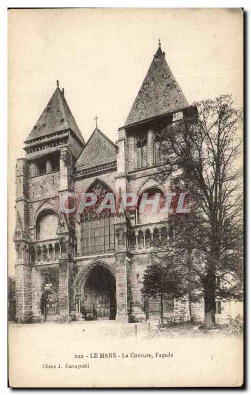 Old Postcard Le Mans Facade Couture