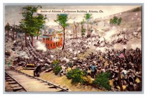 Postcard GA Battle Of Atlanta Cyclorama Building Atlanta Georgia Hurt House