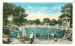 Missouri Hannibal Indian Mound Park Kropp 1920s Swimming Pool Postcard 22-5346