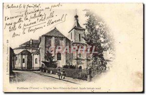 Old Postcard Poitiers L & # 39eglise Saint Hilaire le Grand frontage North Side