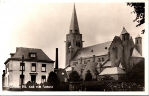 Netherlands Silvolde R.K. Kerk met Pastorie Vintage RPPC 09.79