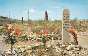 Boothill Graveyard Tombstone Arizona Postcard 2T7-91