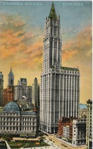 New York City NY Woolworth Building NYC Vintage Underhill Postcard