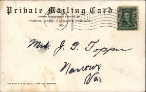 Roanoke Virginia Department Store Watt Rettew Clay c1900-20s Vintage Postcard