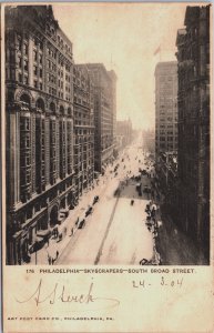 Philadelphia Skyscrapers South Broad Street Pennsylvania Vintage Postcard  C140