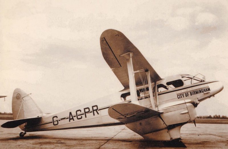 Birmingham Railway City Air Services Ltd Plane Real Photo Postcard