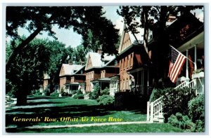 c1950's Generals Row Offutt Air Force Base Bellevue Nebraska NE Vintage Postcard