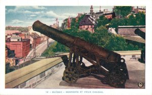 Canada Quebec Remparts Et Vieux Canons Vintage Postcard 02.96