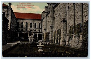 c1910 South Court State Reformatory Fountain Building Anamosa Iowa IA Postcard