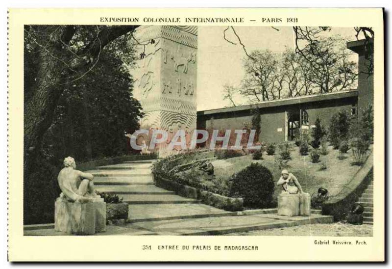 Old Postcard Paris International Exhibition in 1931 Colonlale Entree Du Palai...