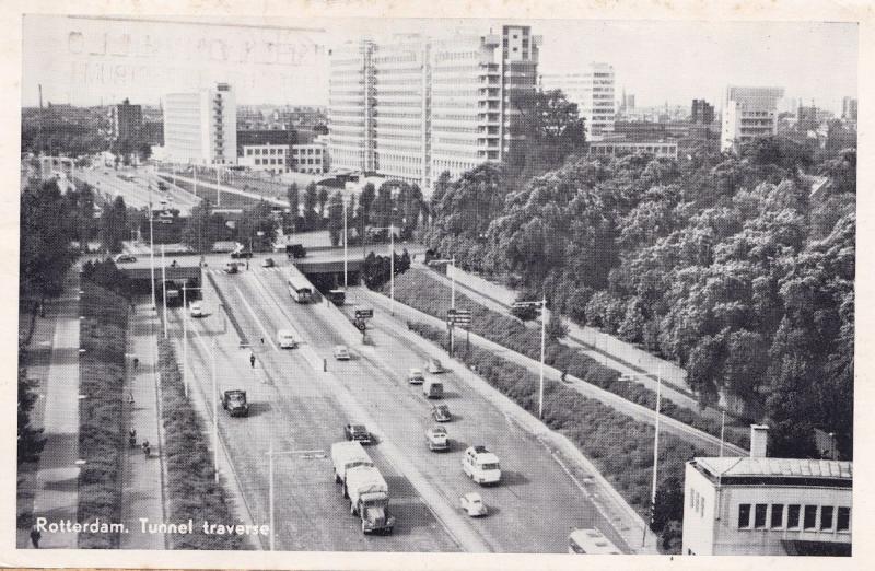 Rotterdam Tunnel Traverse Aerial Motorway Dutch Highway Postcard