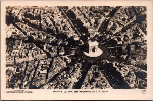 France Paris L'Arc De Triomphe De L'Etoile Vintage RPPC C003