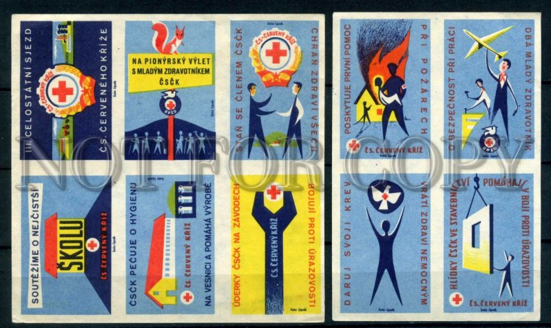 500144 Czechoslovakia Red Cross Vintage match labels