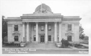 1930s Reno Nevada Washoe Court House Zan RPPC real photo postcard 350