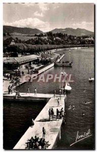 Modern Postcard Thonon Les Bains Beach and Mount Forolant