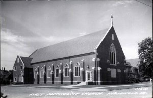 Indianola Indiana IN First Methodist Church Real Photo Vintage Postcard