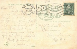 LPS70 DEFIANCE Ohio Public Library Postcard