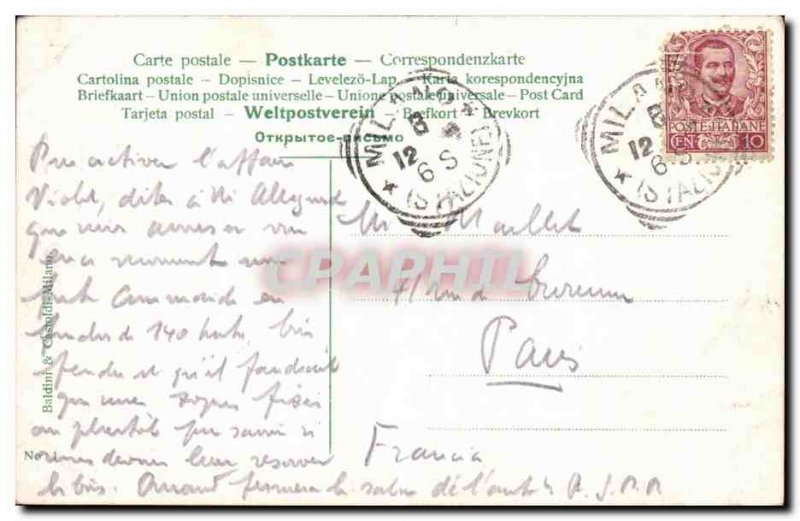 Old Postcard Milano Mission Column S Lorenzo di