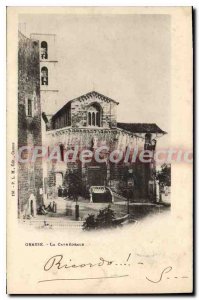 Old Postcard Grasse cathedral