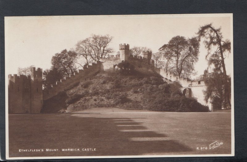 Warwickshire Postcard - Ethelfleda's Mount, Warwick Castle   RS18054