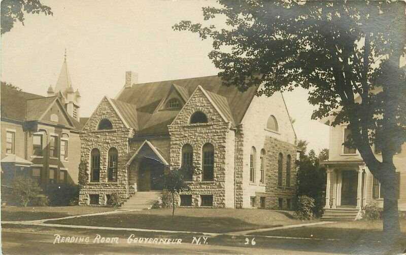 C-1910 St Lawrence County reading Room Gouverneur New York RPPC Postcard 6242