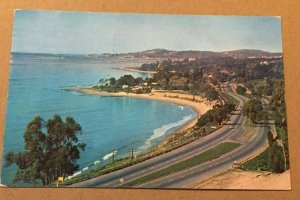 POSTCARD 1957 USED - COASTLINE, U.S. HGIHWAY 101, SANTA BARBARA , CAL.